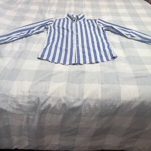 GAP- Blue Striped Men's  Long Sleeve Dress Shirt SizeXS